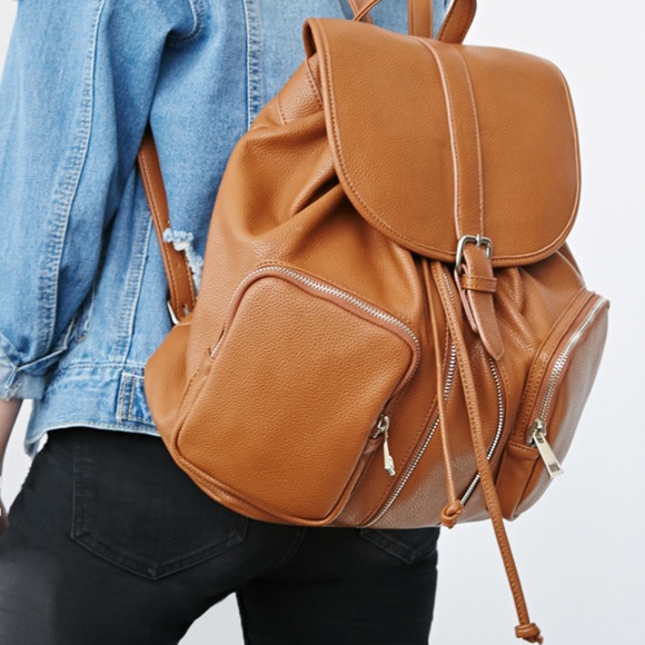 Forever 21 Handbags - FOREVER 21 Drawstring Buckle Backpack NWOT